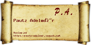Pautz Adelmár névjegykártya